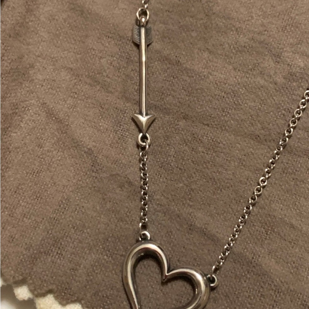 Silver Heart and Arrow Necklace James Avery